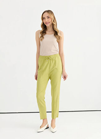 Selen Normal Bel Standart Yeşil Kadın Pantolon 25YSL5357