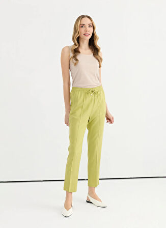 Selen Normal Bel Standart Yeşil Kadın Pantolon 25YSL5357