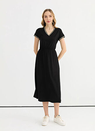 Selen Siyah Kadın Elbise 25YSL7589