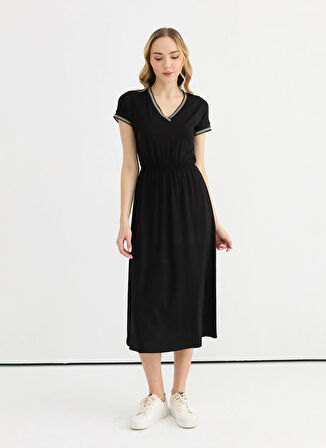 Selen Siyah Kadın Elbise 25YSL7589