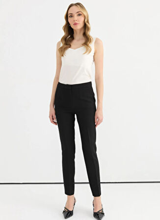 Selen Normal Bel Standart Siyah Kadın Pantolon 25YSL5349