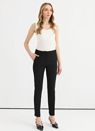 Selen Normal Bel Standart Siyah Kadın Pantolon 25YSL5349