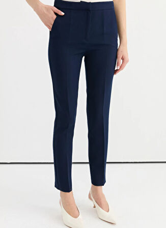 Selen Normal Bel Standart Lacivert Kadın Pantolon 25YSL5349