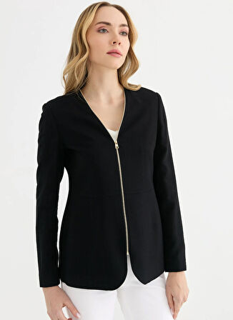 Selen Standart Siyah Kadın Ceket 25YSL1452