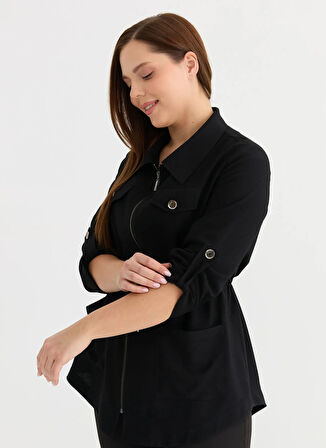 Selen Normal Siyah Kadın Ceket 25YSL1453-BB