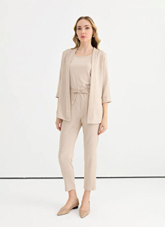 Selen Standart Bej Kadın Ceket 25YSL1470