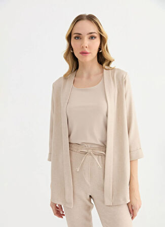 Selen Standart Bej Kadın Ceket 25YSL1470