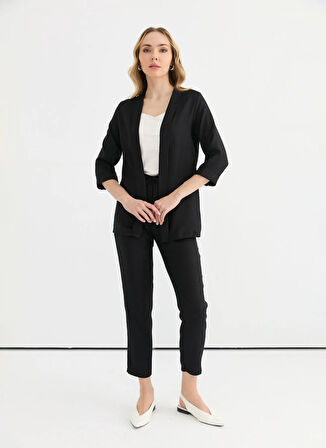 Selen Standart Siyah Kadın Ceket 25YSL1470