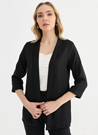 Selen Standart Siyah Kadın Ceket 25YSL1470