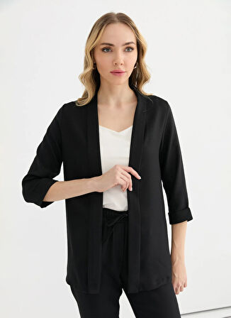Selen Standart Siyah Kadın Ceket 25YSL1470