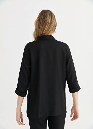 Selen Standart Siyah Kadın Ceket 25YSL1470