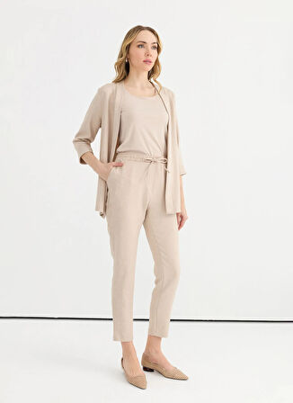 Selen Normal Bel Standart Bej Kadın Pantolon 25YSL5363