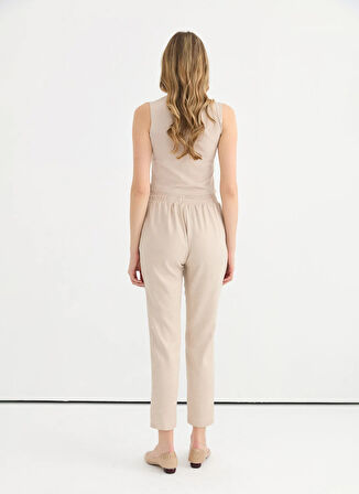 Selen Normal Bel Standart Bej Kadın Pantolon 25YSL5363