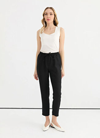 Selen Normal Bel Standart Siyah Kadın Pantolon 25YSL5363