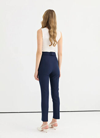 Selen Normal Bel Standart Lacivert Kadın Pantolon 25YSL5351