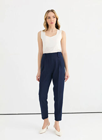Selen Normal Bel Standart Lacivert Kadın Pantolon 25YSL5350