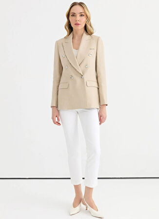 Selen Standart Bej Kadın Ceket 25YSL1478
