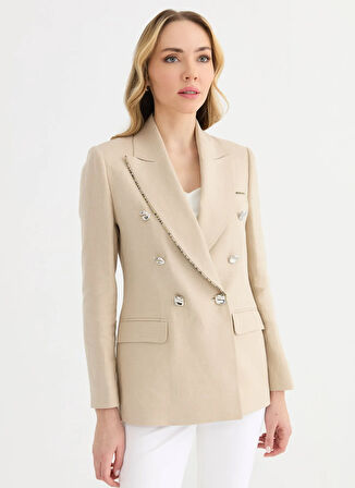Selen Standart Bej Kadın Ceket 25YSL1478