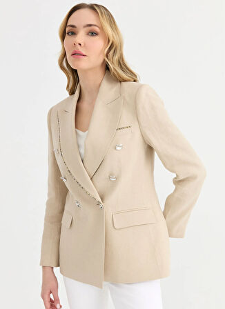 Selen Standart Bej Kadın Ceket 25YSL1478