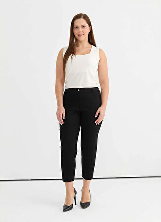 Selen Normal Bel Normal Siyah Kadın Pantolon 25YSL5388-BB