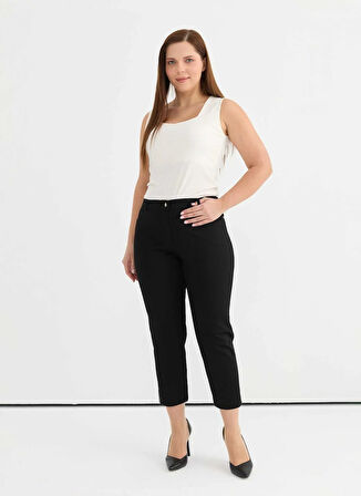 Selen Normal Bel Normal Siyah Kadın Pantolon 25YSL5388-BB