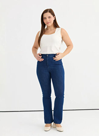 Selen Normal Bel Normal Mavi Kadın Pantolon 25YSL5386-BB