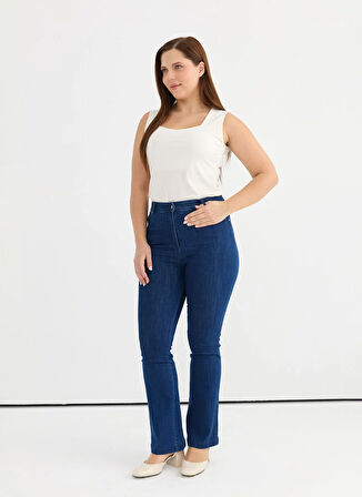 Selen Normal Bel Normal Mavi Kadın Pantolon 25YSL5386-BB