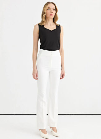 Selen Normal Bel Standart Siyah Kadın Pantolon 25YSL5384