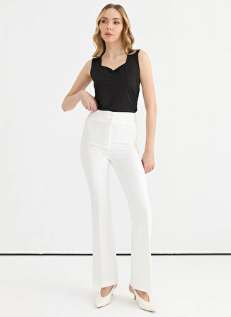 Selen Normal Bel Standart Siyah Kadın Pantolon 25YSL5384