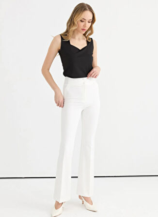 Selen Normal Bel Standart Siyah Kadın Pantolon 25YSL5384