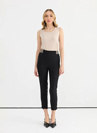 Selen Normal Bel Standart Siyah Kadın Pantolon 25YSL5385