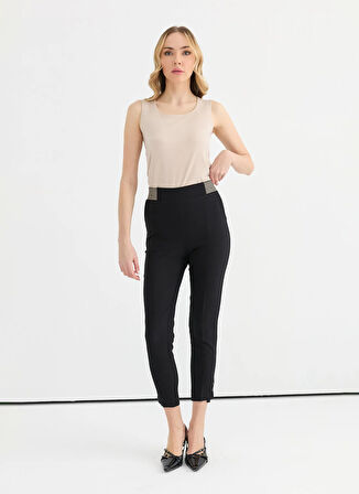 Selen Normal Bel Standart Siyah Kadın Pantolon 25YSL5385