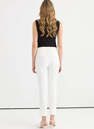 Selen Normal Bel Standart Ekru Kadın Pantolon 25YSL5382