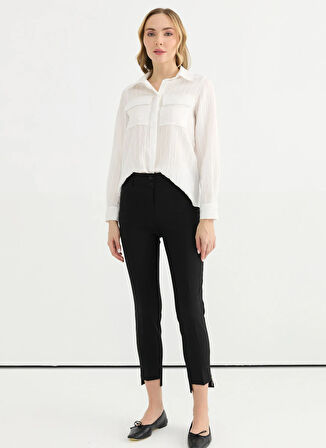 Selen Normal Bel Standart Siyah Kadın Pantolon 25YSL5382