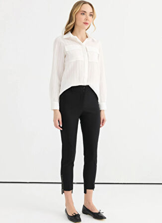 Selen Normal Bel Standart Siyah Kadın Pantolon 25YSL5382