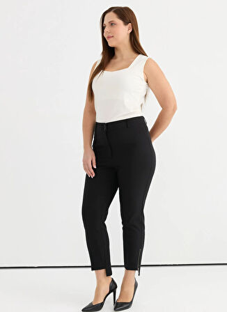 Selen Normal Bel Normal Siyah Kadın Pantolon 25YSL5383-BB