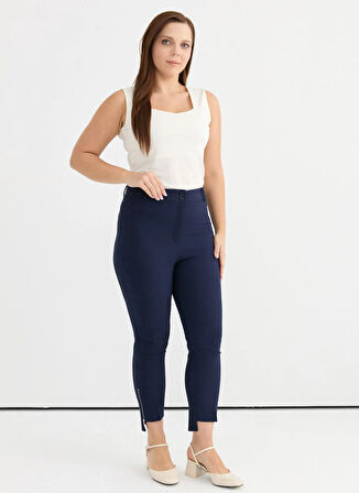 Selen Normal Bel Normal Lacivert Kadın Pantolon 25YSL5383-BB