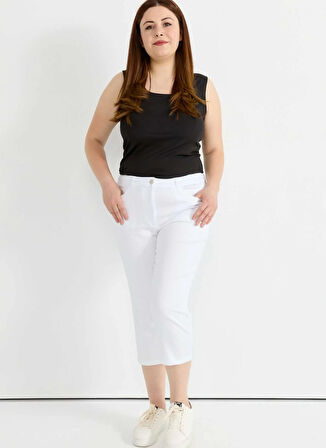 Selen Normal Bel Normal Ekru Kadın Pantolon 25YSL5381-BB
