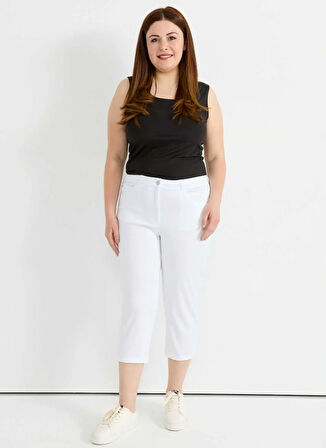 Selen Normal Bel Normal Ekru Kadın Pantolon 25YSL5381-BB