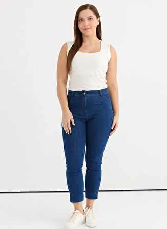 Selen Normal Bel Normal Mavi Kadın Pantolon 25YSL5389-BB