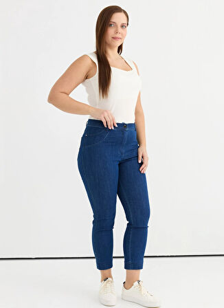 Selen Normal Bel Normal Mavi Kadın Pantolon 25YSL5389-BB