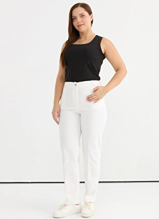 Selen Normal Bel Normal Ekru Kadın Pantolon 25YSL5361-BB