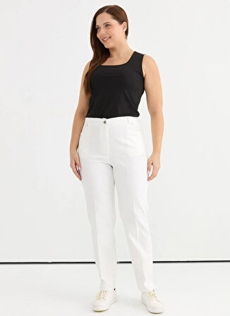 Selen Normal Bel Normal Ekru Kadın Pantolon 25YSL5361-BB