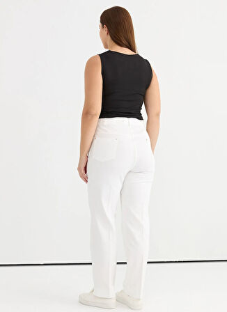 Selen Normal Bel Normal Ekru Kadın Pantolon 25YSL5361-BB