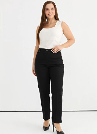 Selen Normal Bel Normal Siyah Kadın Pantolon 25YSL5361-BB