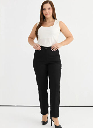 Selen Normal Bel Normal Siyah Kadın Pantolon 25YSL5361-BB