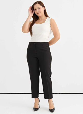 Selen Normal Bel Normal Siyah Kadın Pantolon 25YSL5353-BB