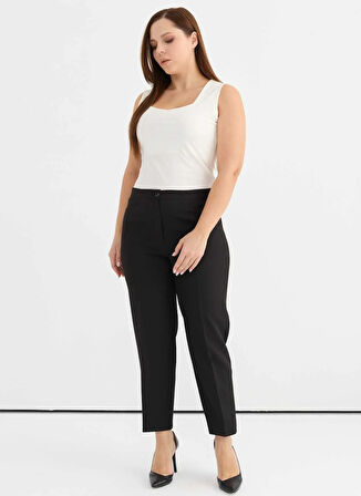 Selen Normal Bel Normal Siyah Kadın Pantolon 25YSL5353-BB