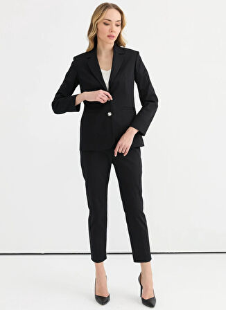 Selen Standart Siyah Kadın Ceket 25YSL1473