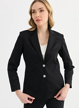 Selen Standart Siyah Kadın Ceket 25YSL1473